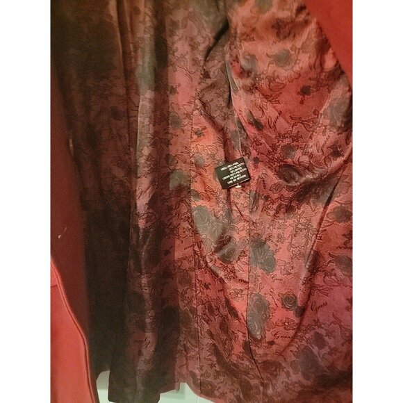Vintage Guess Los Angeles Red Button Up Wool Blend Peacoat Size M - Picture 5 of 9